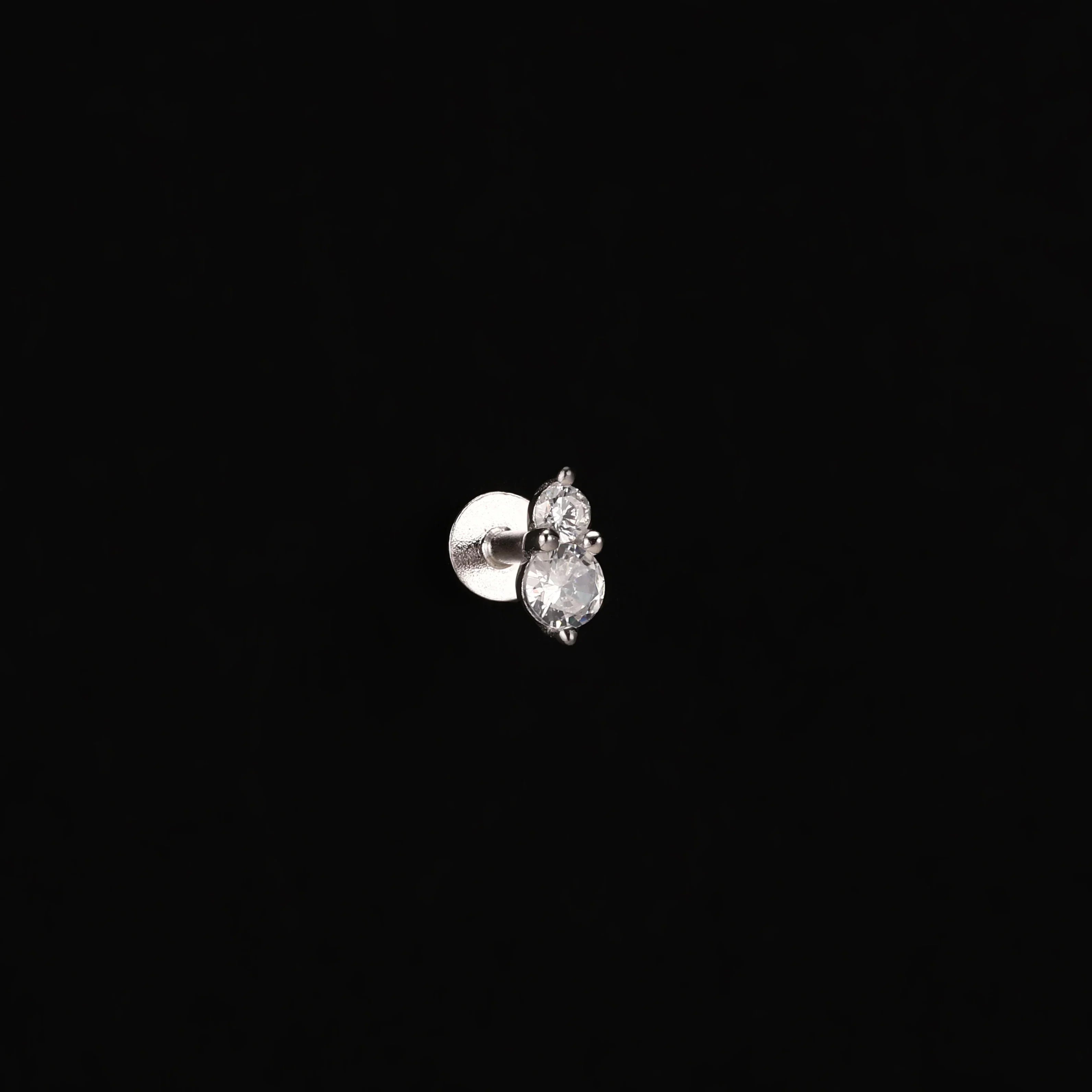 Heart Round Ball Flat Helix Piercing Earring 925 Sterling Silver Ear Studs Geometric Zircon Exquisite Trinket Studs Aretes