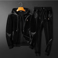 Men's Clothing Spring and Autumn high quality Casual Sports Hooded suit Gold Velvet Pants suit Loose Two-piece Set