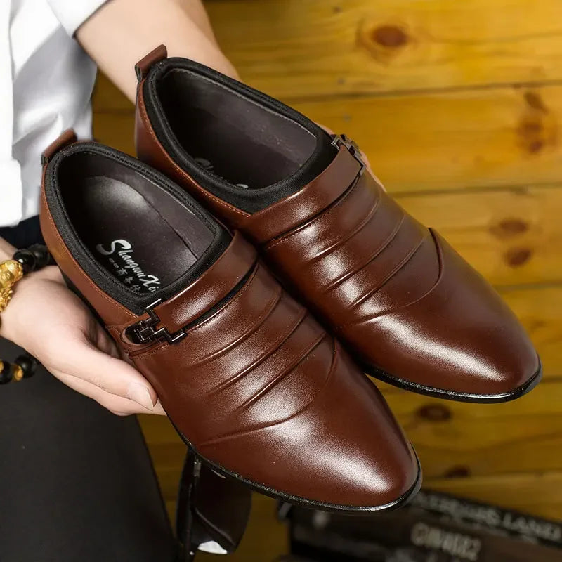 Stylish and Elegant Oxford Shoes Men Shoes Large Size Men Dress Shoes Leather Men Dress Loafers Men Slip on Men Shoes