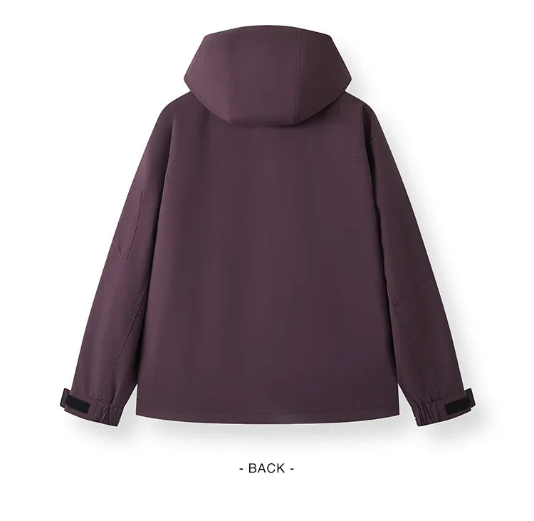 Men Jacket Outdoor Mountain Style Hooded Loose Couple Casual Style Autumn Lightweight Outerwear Daily Wear 2026