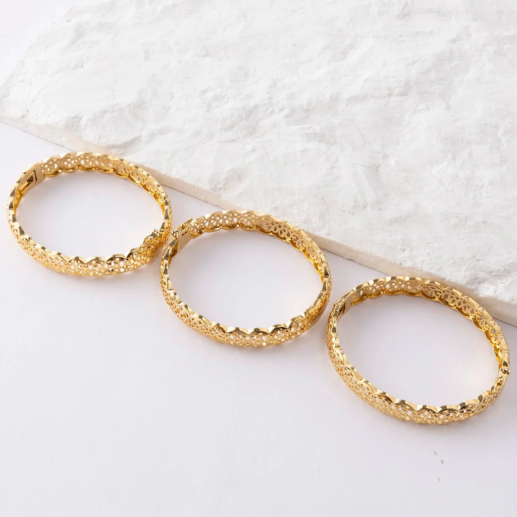 Morocco Trend 18k Gold Color Jewelry Set for Party Design Earrings and Pendant Necklace Bracelet Ring Set for Engagement