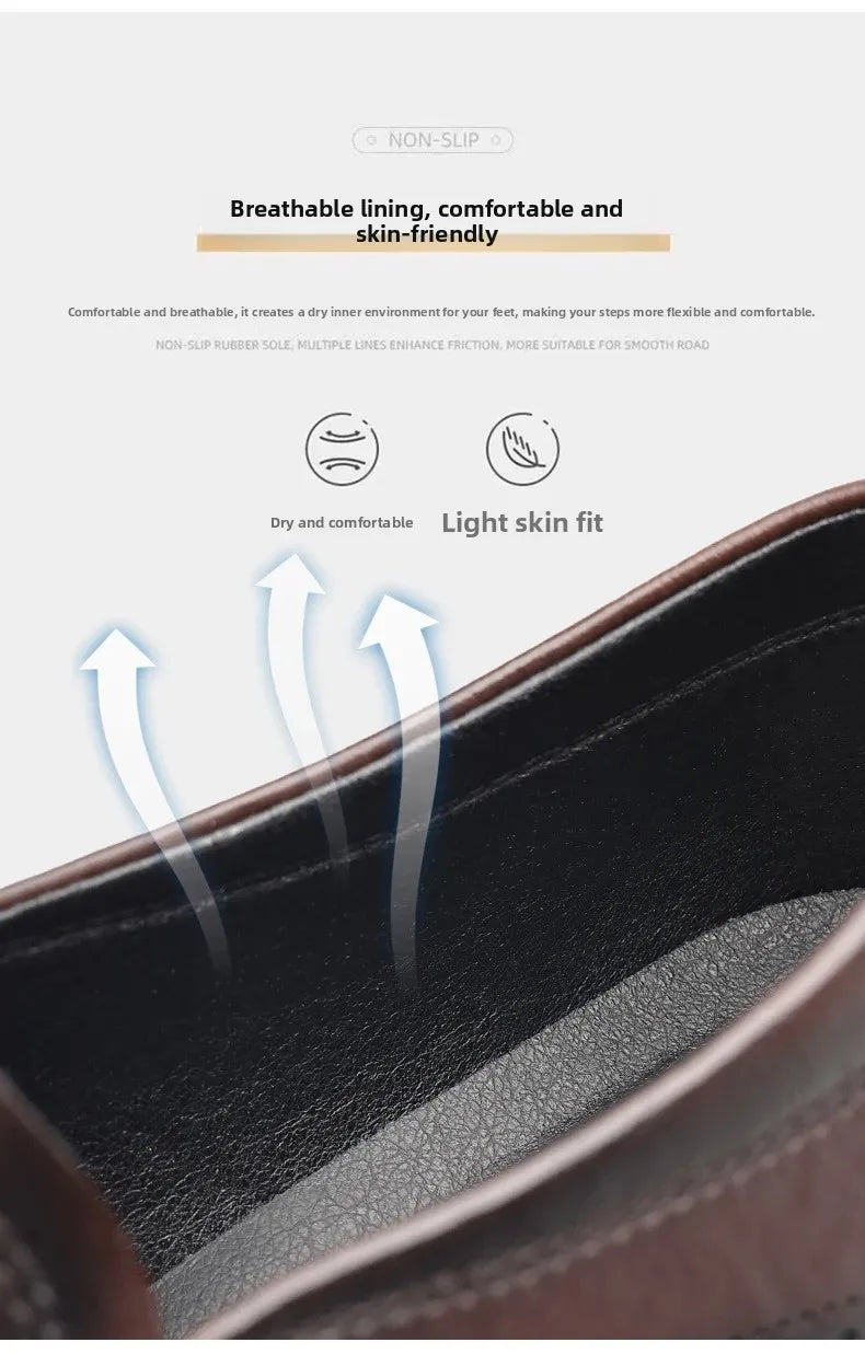 Leather Shoes For Man Genuine Leather Casual Shoes Fashion Business Oxford Shoes High Quality Designer Work Shoes