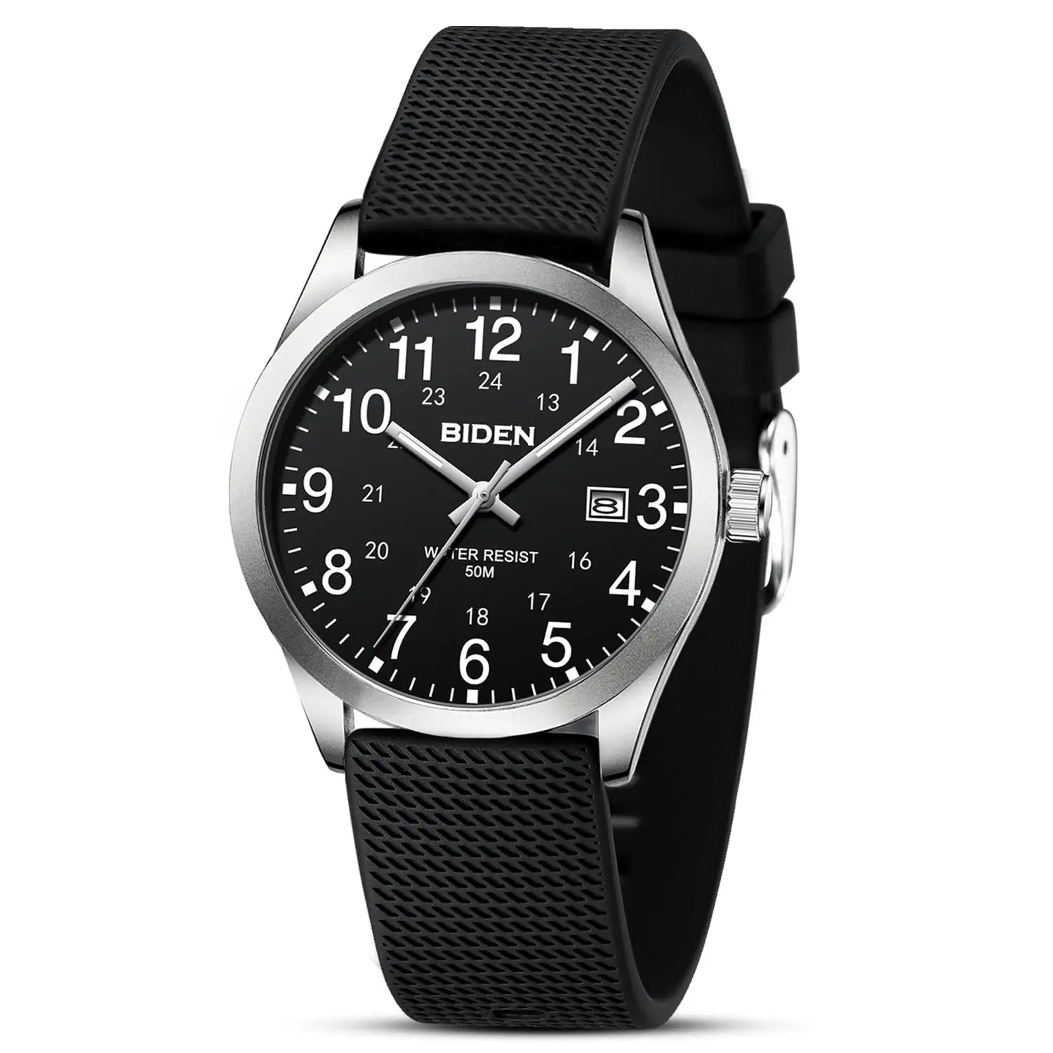 Men's Watch Simulated Quartz Sports Men's and Women's Watch 30 Waterproof Second Hand Luminous Easy to Read Dial