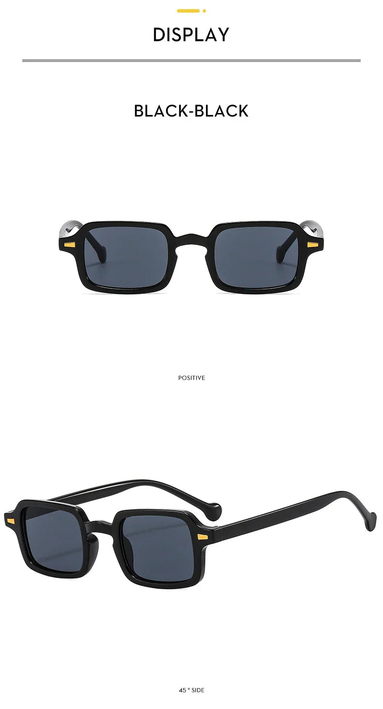 Fashion Luxurious Rectangle Sunglasses Women Oval Vintage Brand Designer Square Sun Glasses Men Shades Female Eyewear Anti-glare