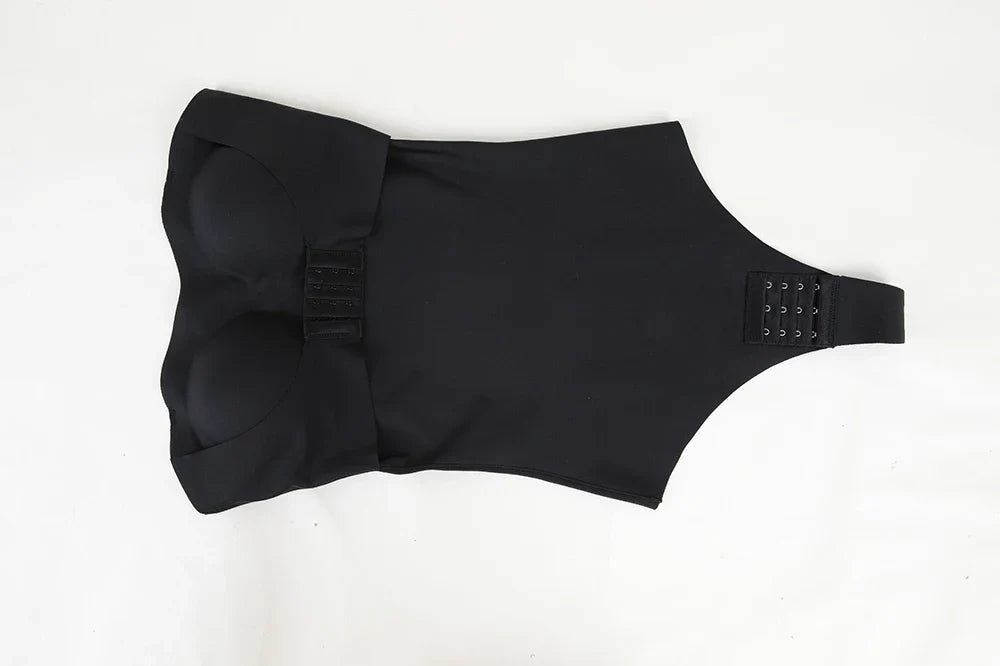 Large Size Strapless Thong Bodysuits Women Belly Control Full Body Shaper Adjustable Bust Removable Push Up Breast Underwear 4XL
