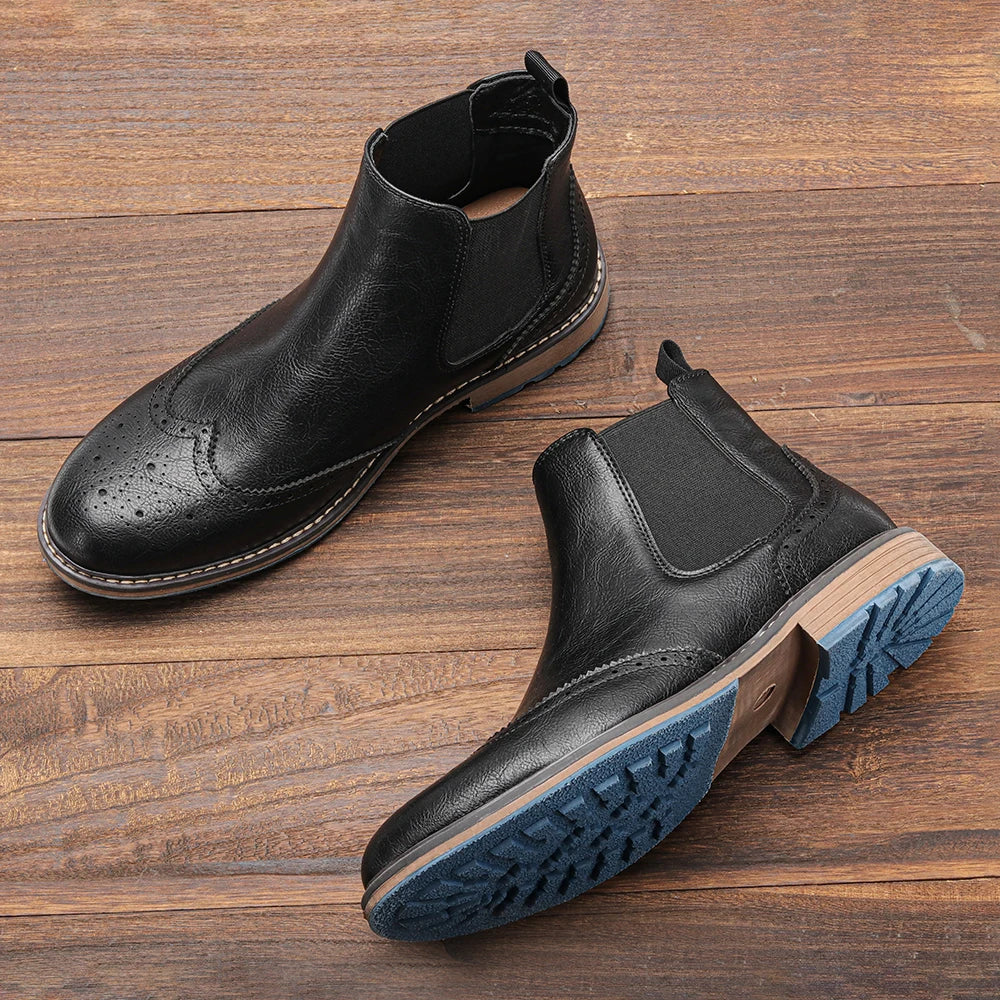 Brogue Men Chelsea Boots