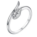 New All Moissanite Serpentine Rings for Women Index Finger Matching Band S925 Sterling Silver Plated 18K Gold Jewelry