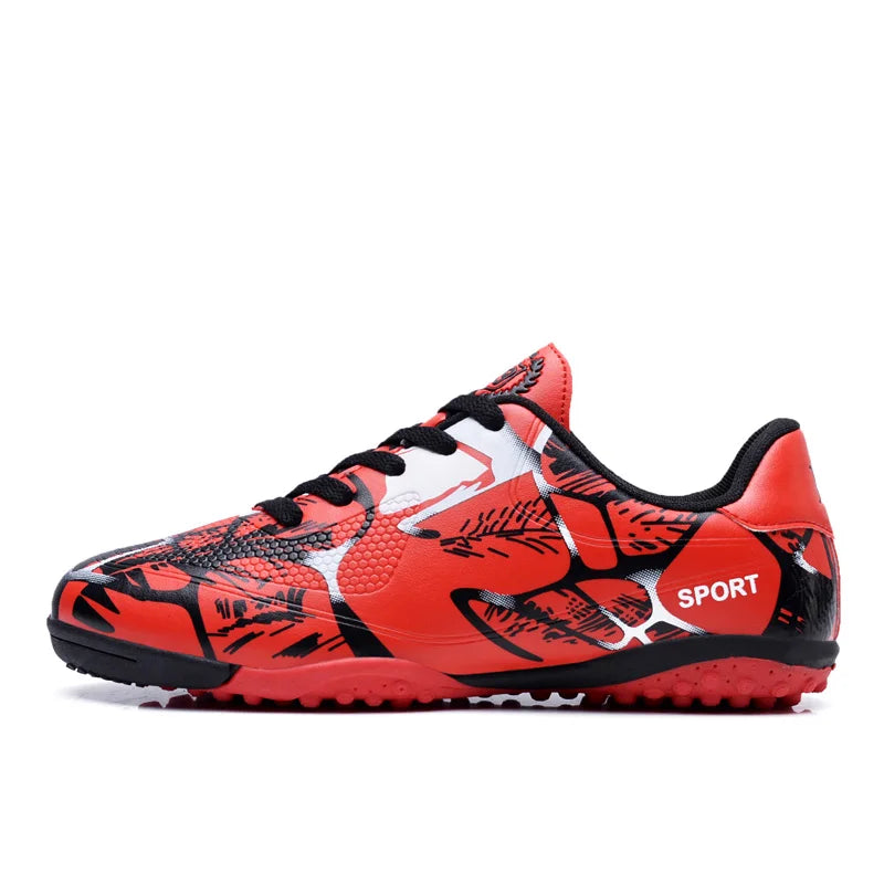 Kids Soccer Shoes Society Long Spikes Futsal Boot Turf Training Sports Football Cleats 2024 New Children Football Studs