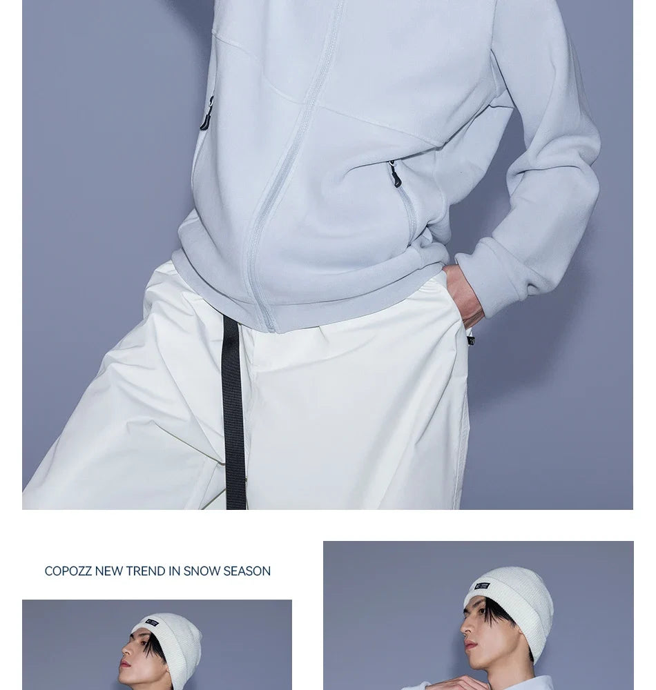 Winter Spring Warm Fleece Jacket Men Women Pure Color Sweatshirt Coats Outdoor Snow Ski Jacket Linner Female Adult