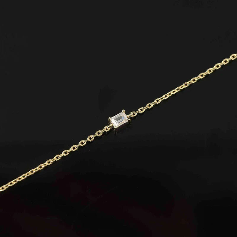 Trendy A Moissanite Bracelets for Women Letter Charm Adjustable Chain 100% 925 Sterling Silver Wedding Fine Jewelry Gifts