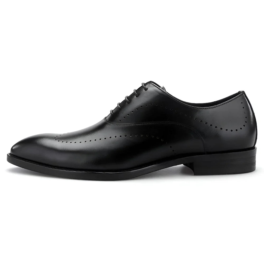 Full-Grain Leather Formal Derby Shoes for Men Daily Wear Business Oxford Dress Shoes