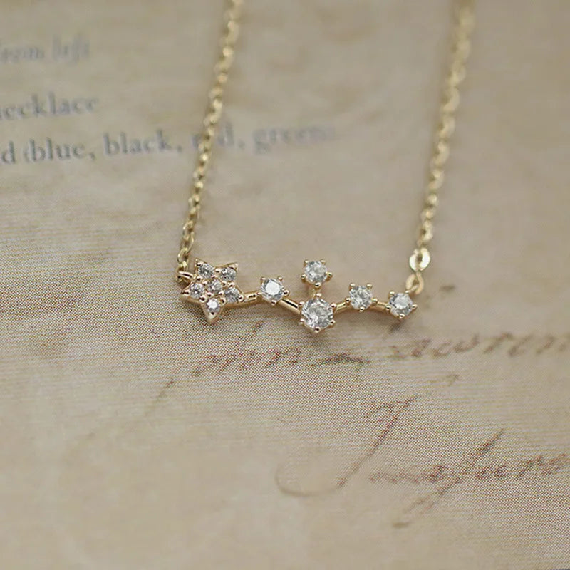 S925 Sterling Silver XINGX necklace Women's Design Fine Five-Pointed Star Plated 14k golden clavicle chain