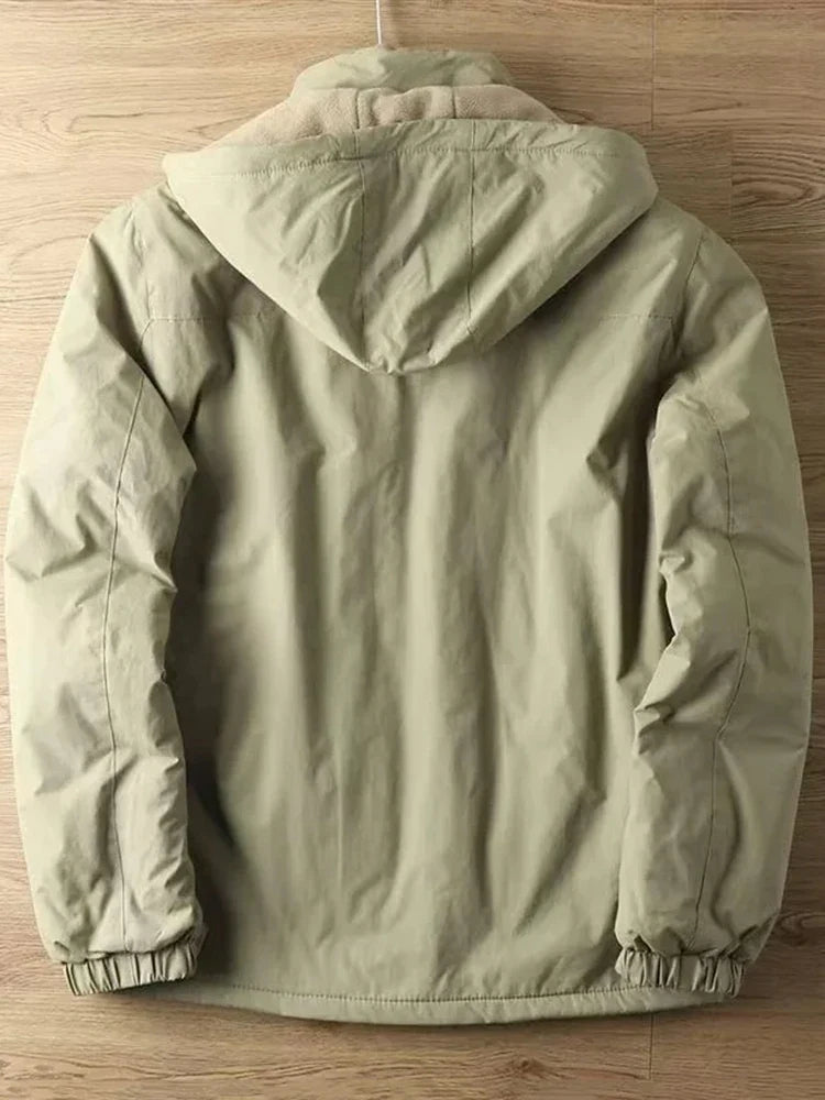 Casual Warm Military Tactical Coat Men Large Size Jacket Autumn Winter Padded Thickened Outdoor Punching Hiking Jacket Men's Top
