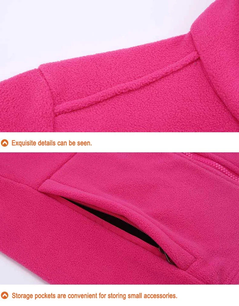 Winter Polar Fleece Jackets Women Windproof Thermal Soft Shell Jacket Outdoor Hiking Camping Skiing Climbing Warm Coat
