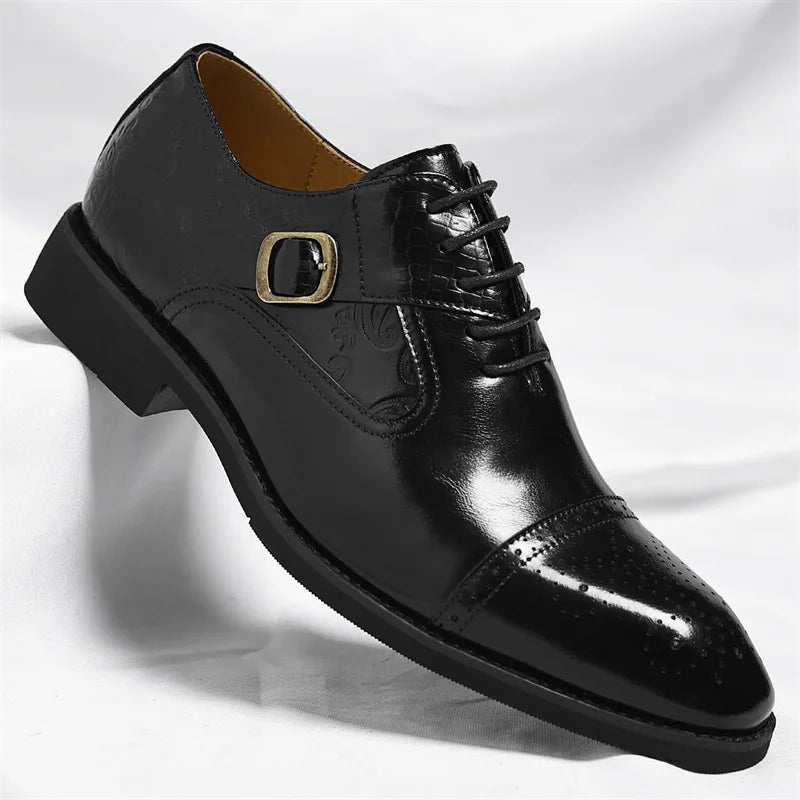 Men's Big Size Leather Shoes Spring Autumn Formal Business Office Wedding Dress Shoes for Man New Designer Business Shoe Man