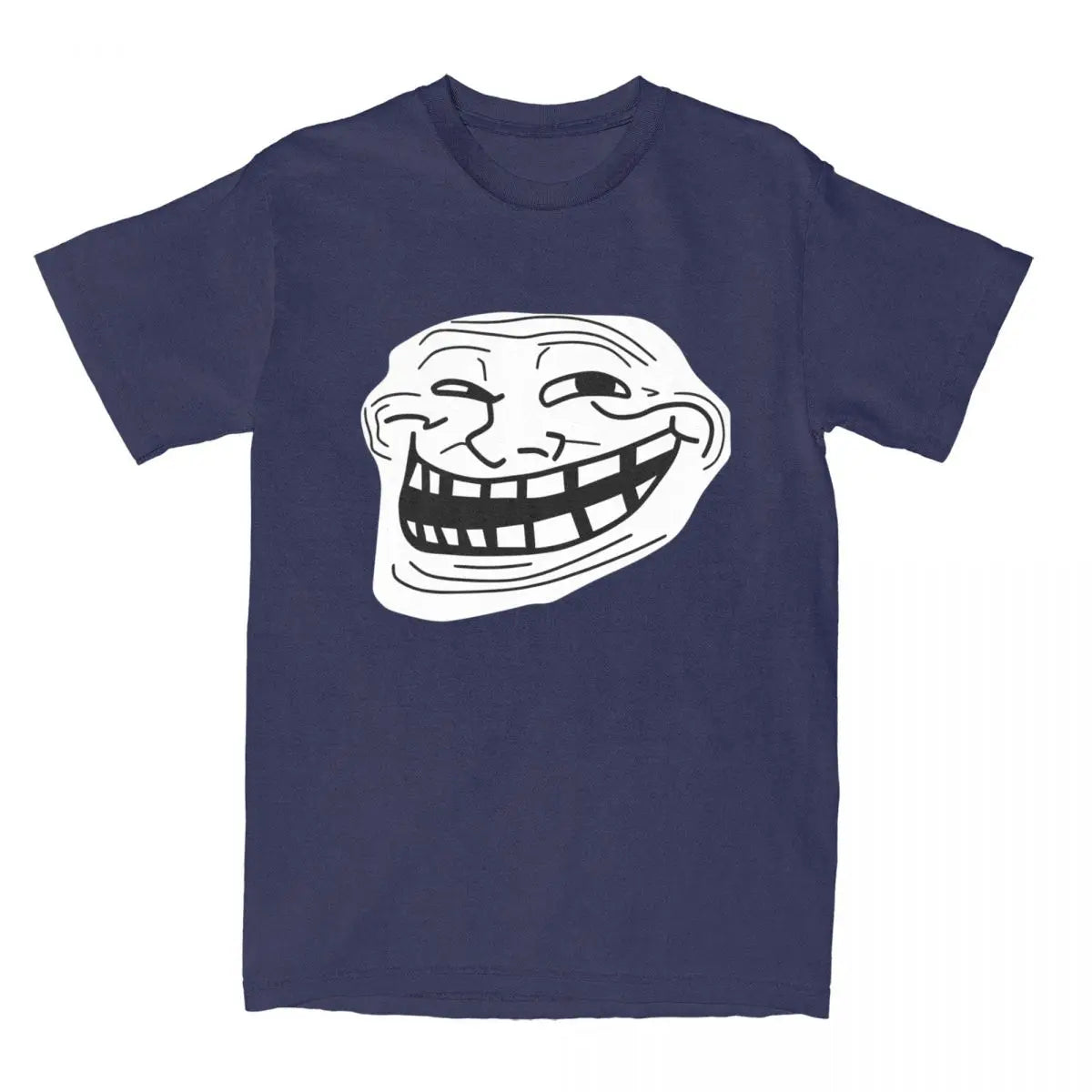 تي شيرت رجالي بتصميم Rage Comic Trollface مضحك على طراز أنيمي الهيب هوب بأكمام قصيرة، قمصان صيفية رائعة من القطن الخالص بياقة مستديرة مقاس 6XL