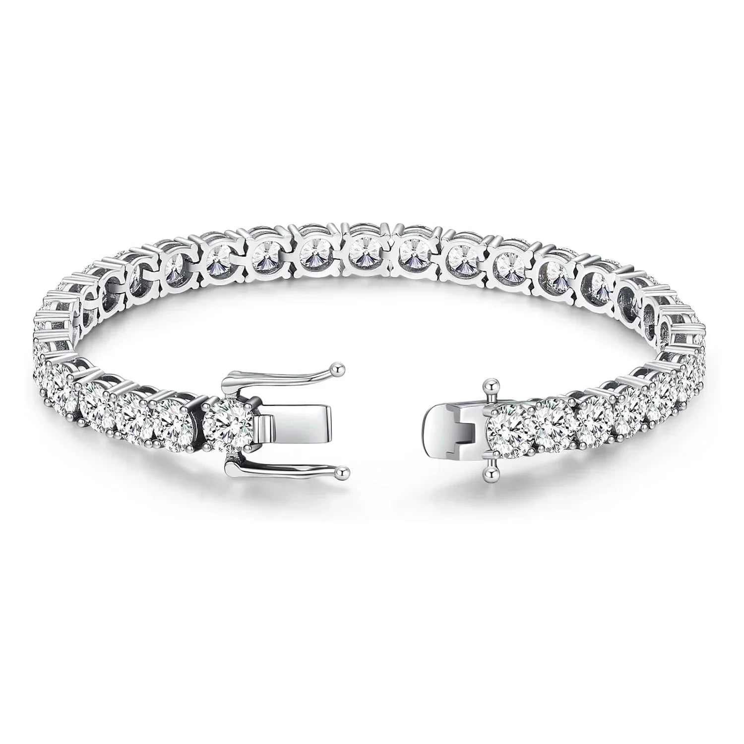 Luxury 4MM Tennis Bracelet for Women Men Full Moissnaite Laboratory Diamond S925 Silver Wedding Jewelry with Certificate