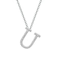 D VVS1 Color Moissanite Letters Necklace Pendant 100% 925 Sterling SIlver for Women Man Fine Jewelry Accessories Gift