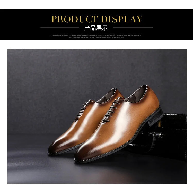Large Size Men's Shoes New High Quality Cowhide Memory Foam Stitching Soles Business Dress Shoes Men Genuine Leather Shoes