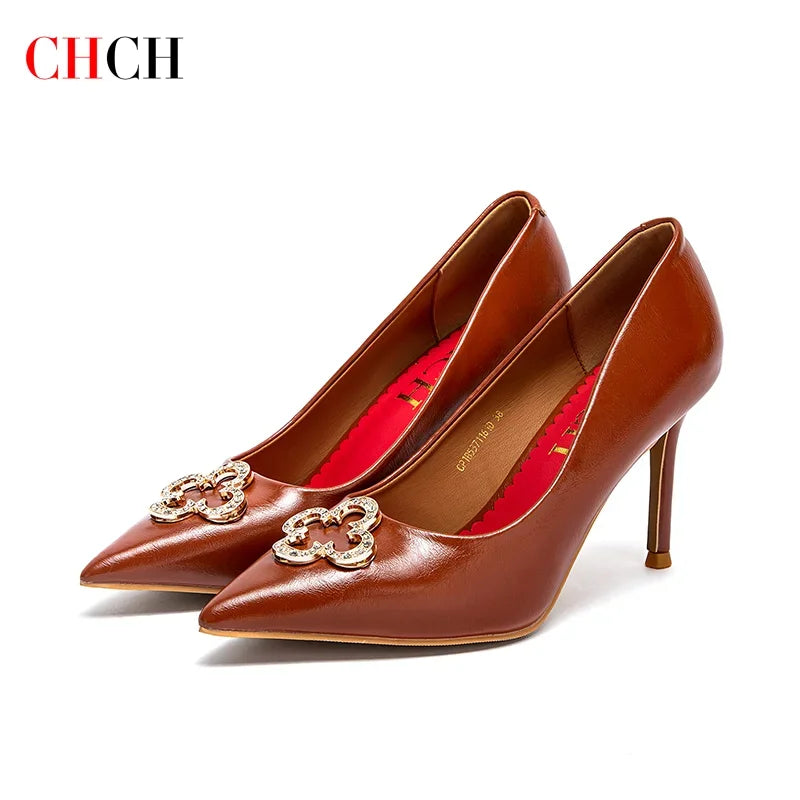 Woman's High Heels  New High Quality Pointed Shoes Business Commuter Girls Shoes Banquet Party Shoes 9cm