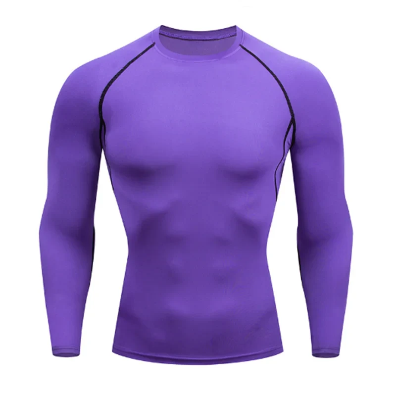 Men Sport T-shirt Quick Dry Bodybuilding Running Shirt Long Sleeve Compression Top Gym T Shirt Men Fitness Tight Rashgard