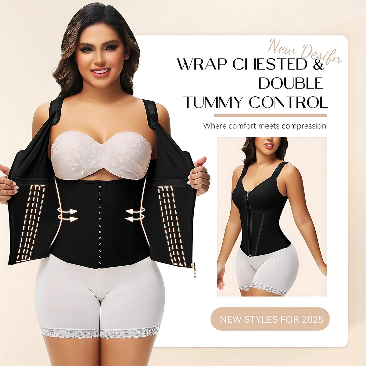 Waist Trainer Corset for Women Tummy Control Sport Workout Body Shaper Vest Steel Boned Overbust Bustier Top