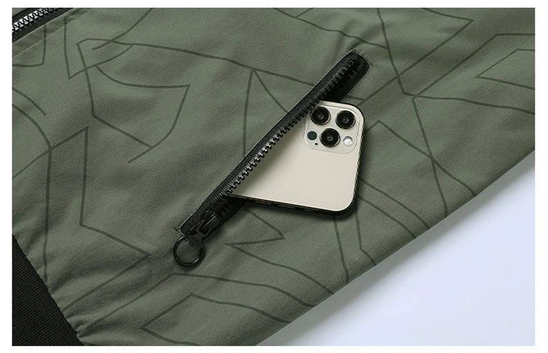 2025 Spring and Autumn New Baseball Collar Short Loose Solid Color Jacket Men's Business Casual Thin Coat Trend Size M-5XL