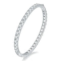 D VVS1 Full 4mm Moissanite Bangles GRA Certified s925 Sterling Sliver Plated 18k Bracelets for Women Party Gift Jewelry