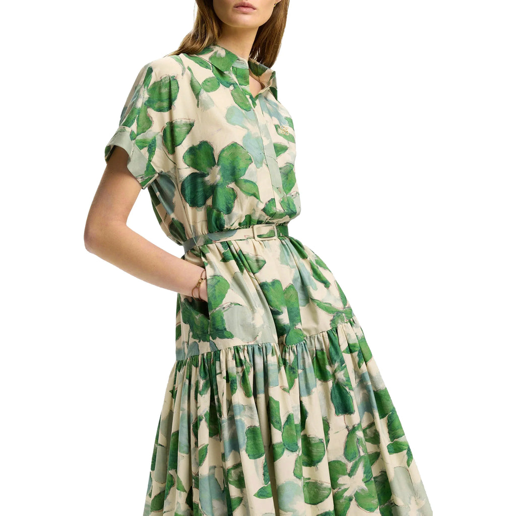 Women's Elegant Dress Hit Color Spliced Waist Cinching Elegant Dresses Women Pockets Midi Dress Office Lady Fashion