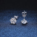 0.5-2ct Moissanite Screw Stud Earrings D Color 925 Sterling Silver 6 Prong Diamond Earrings For Women Wedding Fine Jewelry