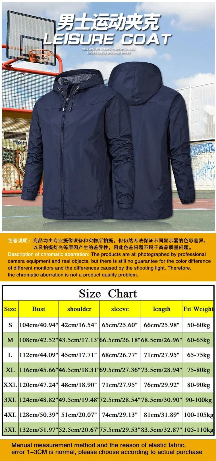 Logo Printed Men's Tactical Military Jacket Outdoor Hoodie Zipper Casual S-5XL 2024 Spring and Autumn New Collection