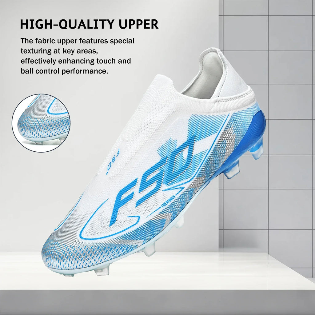 AG/FG Firm Ground Soccer Cleats for Men Women Kids Youth PU Fabric Rubber Sole Non-Slip Wear-Resistant Training Boots
