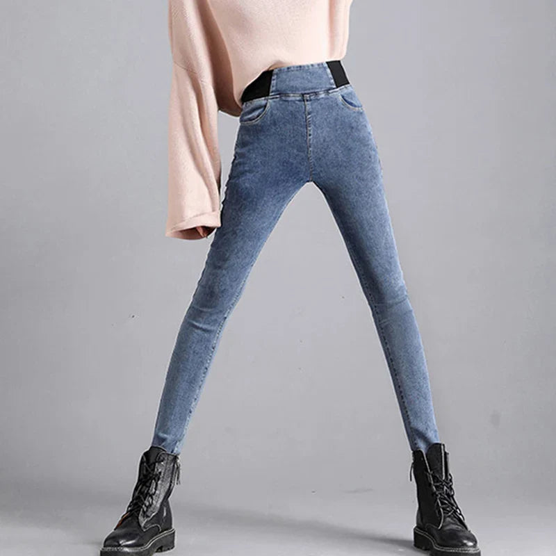 High Waist Slim Denim Pants Stretch Leggings Vaqueros Casual Pantalones Jeans