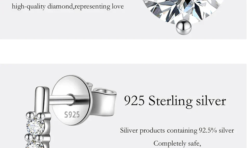 0.5/1CT Moissanite Drop Earring Women S925 Pure Silver Four Claw Laboratory Diamond Fashion Luxury Wedding Jewelry