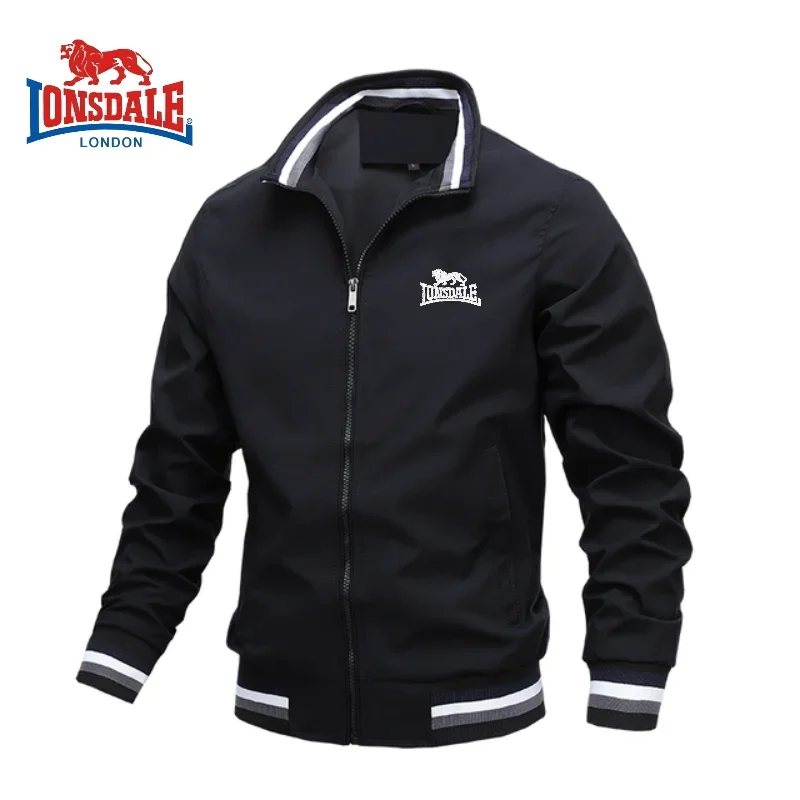 High End Embroidered High-quality Men's Zippered Jacket, Spring and Autumn Fashionable Casual Outdoor Sports Jacket Top