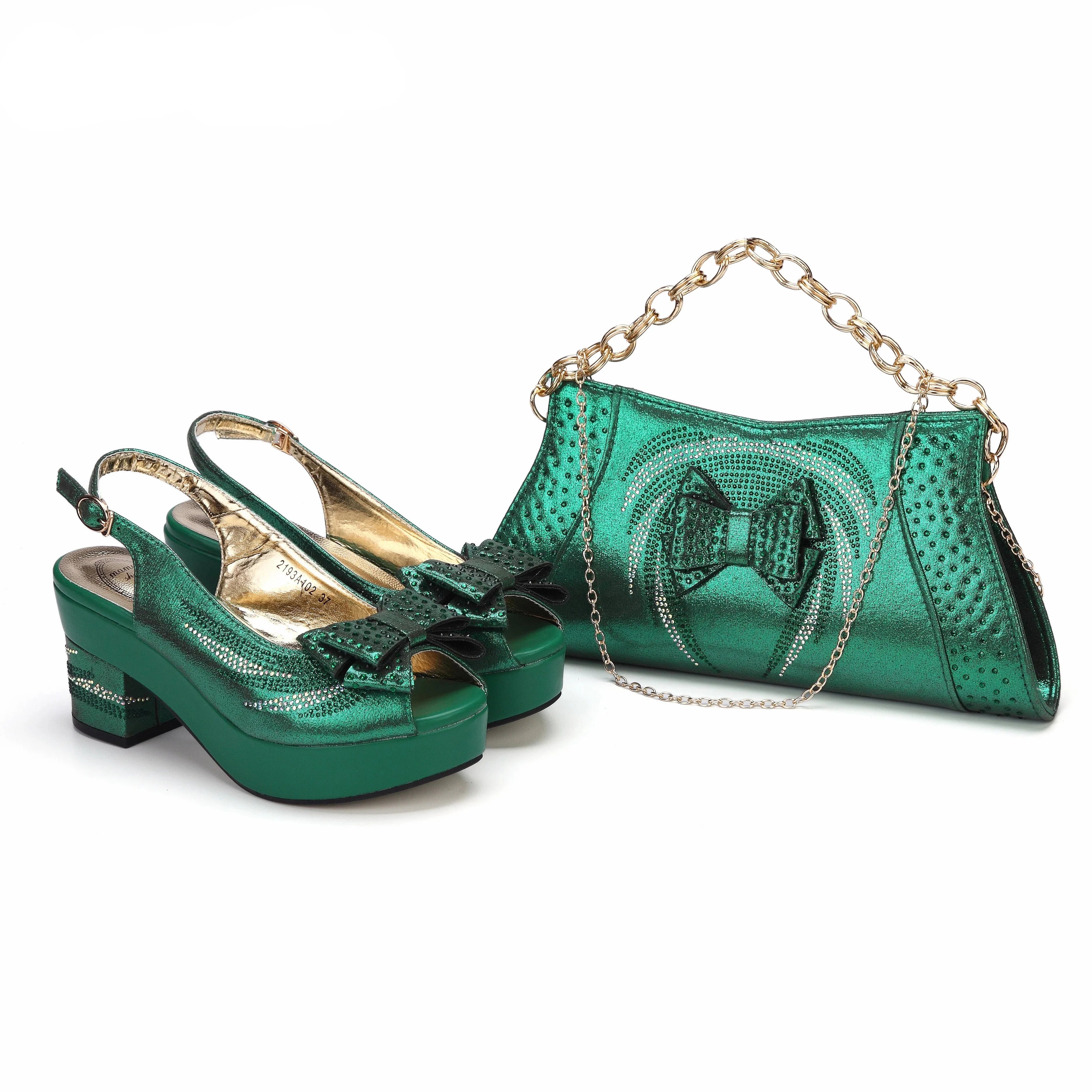 Peep Toe Ladies Sandals with Bag Set For Women Wedding Party Pump
