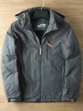 Autumn And Winter Padded And Thickened Outdoor Punching Jacket Casual Warm Tactical Plus Size Jacket Solid Colour Men's Clothing