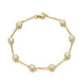 4mm 0.3CT Full Moissanite Tennis Bracelets For Women S925 Silver Plated 18K Gold Hand Chain Fine Jewelry with certificate