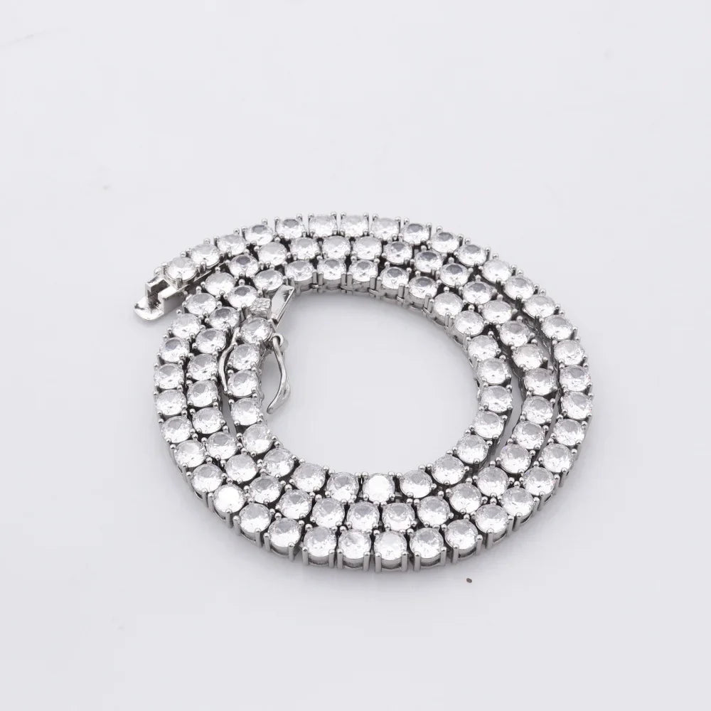 Luxury Iced Out Necklace For Women Charms Tennis Chain Large Crystal Zircon Pendant Chains Hip Hop Jewelry Wedding Gifts