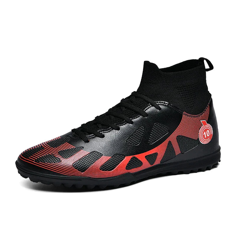 Professional Sports Football Shoes TF Broken Nail Teenagers Durable Wear Resisting Training Shoes Adult High-Tops Soccer Shoes