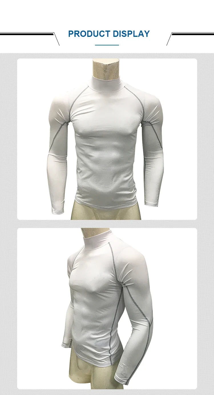 Men Sports Long Sleeve Blouse Shirt Athletic Top Training UPF 50+ UV Protection Rash Guard Black Male Swimming Cycling T-Shirt