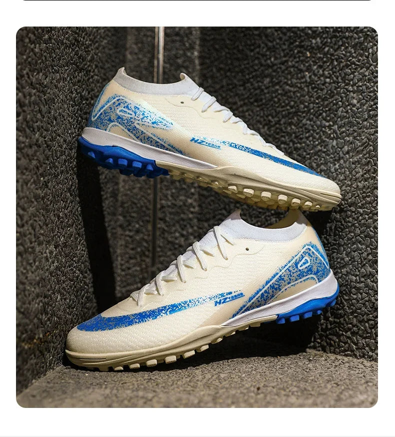 New Men Football Boots Ultralight Soccer Shoes Cleats Long Spikes Match Breathable Indoor Sneakers Training Drop Shipping