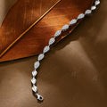 Luxury Moissanite Bracelet for Women Pear Shape Full D Color VVS1 Diamond S925 Silver White Gold Plated Wedding Jewelry