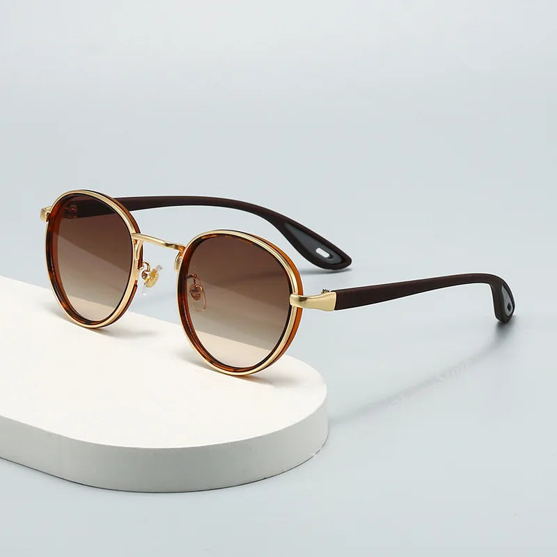 Vintage Designer Outdoor Sunglasses Men Round Fashion Plastic Titanium High Quality Sun Glasses Man UV Protection Glasses Woman