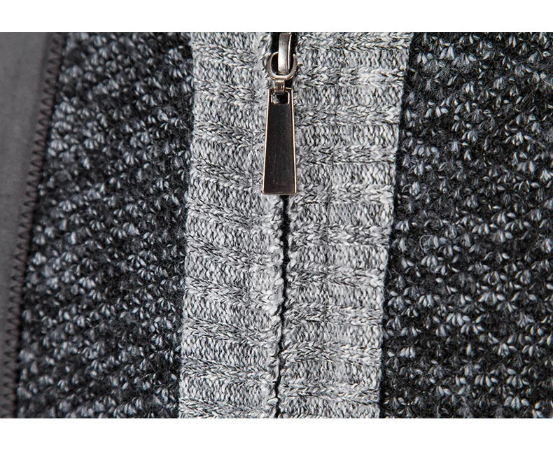 Autumn Spring Sweater Men's Cardigan Zip Up Turtleneck Jacket Y2K Sweatshirt Winter Hombre Cold Coat Knitted Jumper Sweatercoat