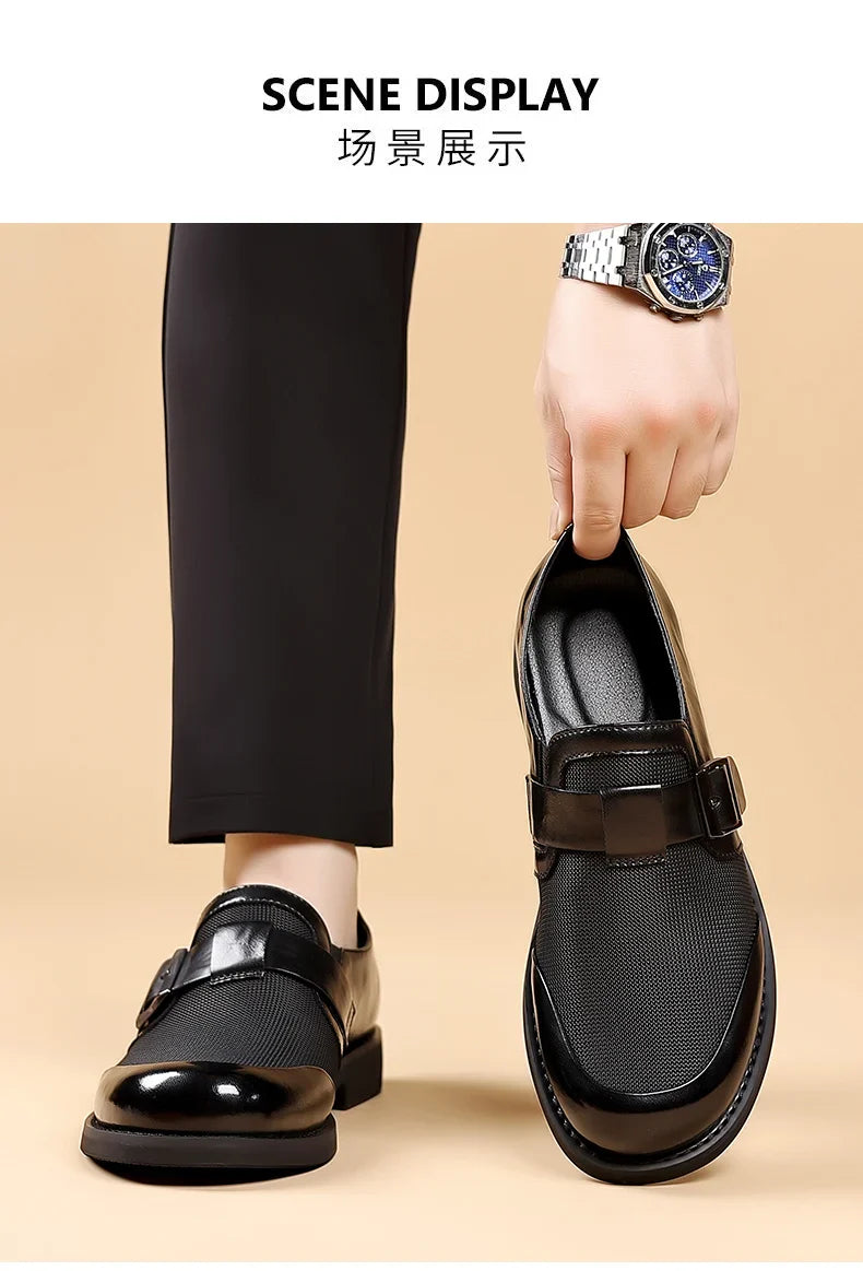 Leisure Walk Male Loafers Outdoor Anti-slip Men's Driving Shoes Handmade Business Footwear Elegantes Slip on Flats Oxford Shoes