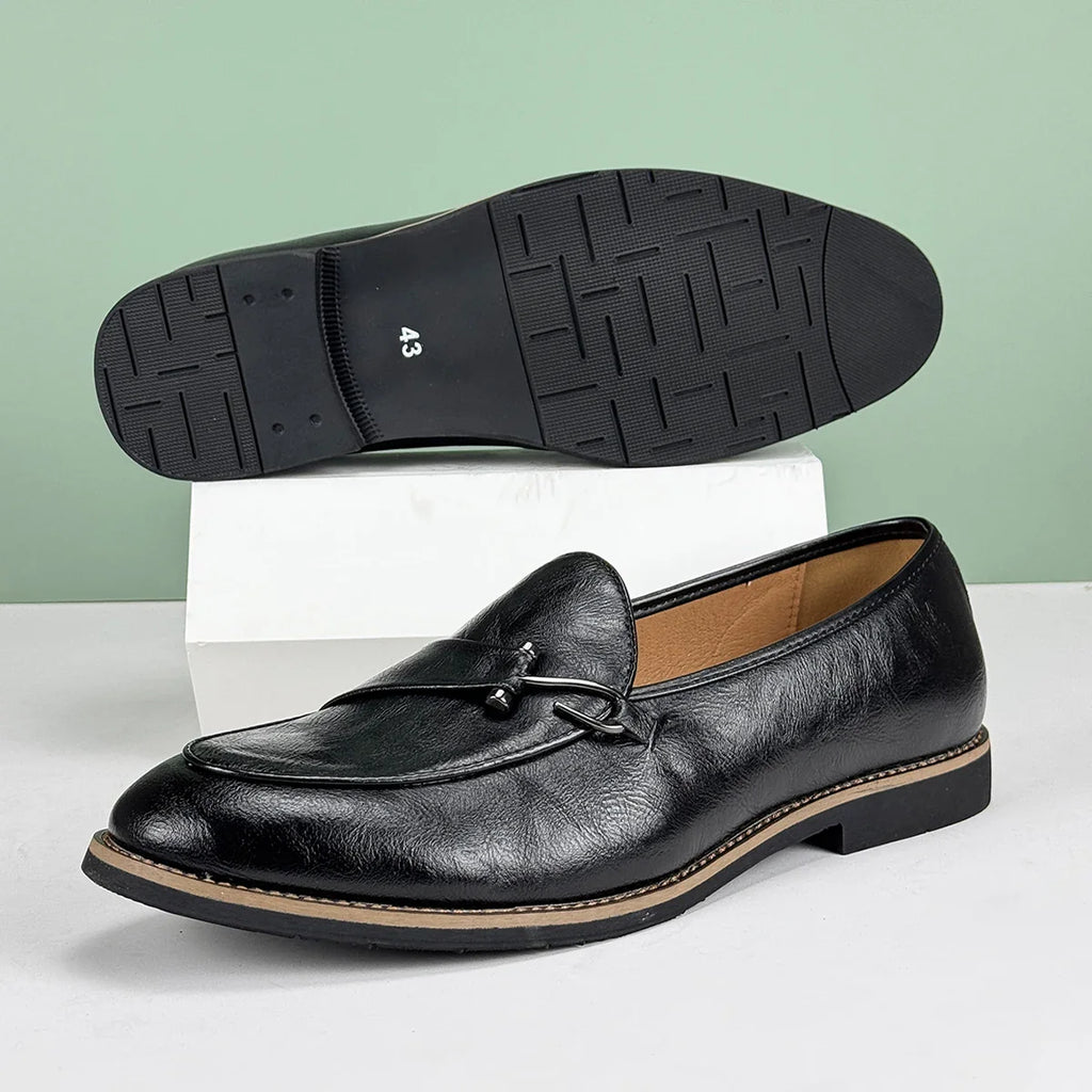 Men's Formal Leather Dress Shoes – Classic Office Business Footwear, Black/Brown, EU 40–47