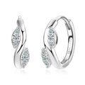 1.5cm Wedding Moissanite Hoop Earrings for Women Luxury Quality Jewelry 100% 925 Sterling Silver Earring Lab Diamond