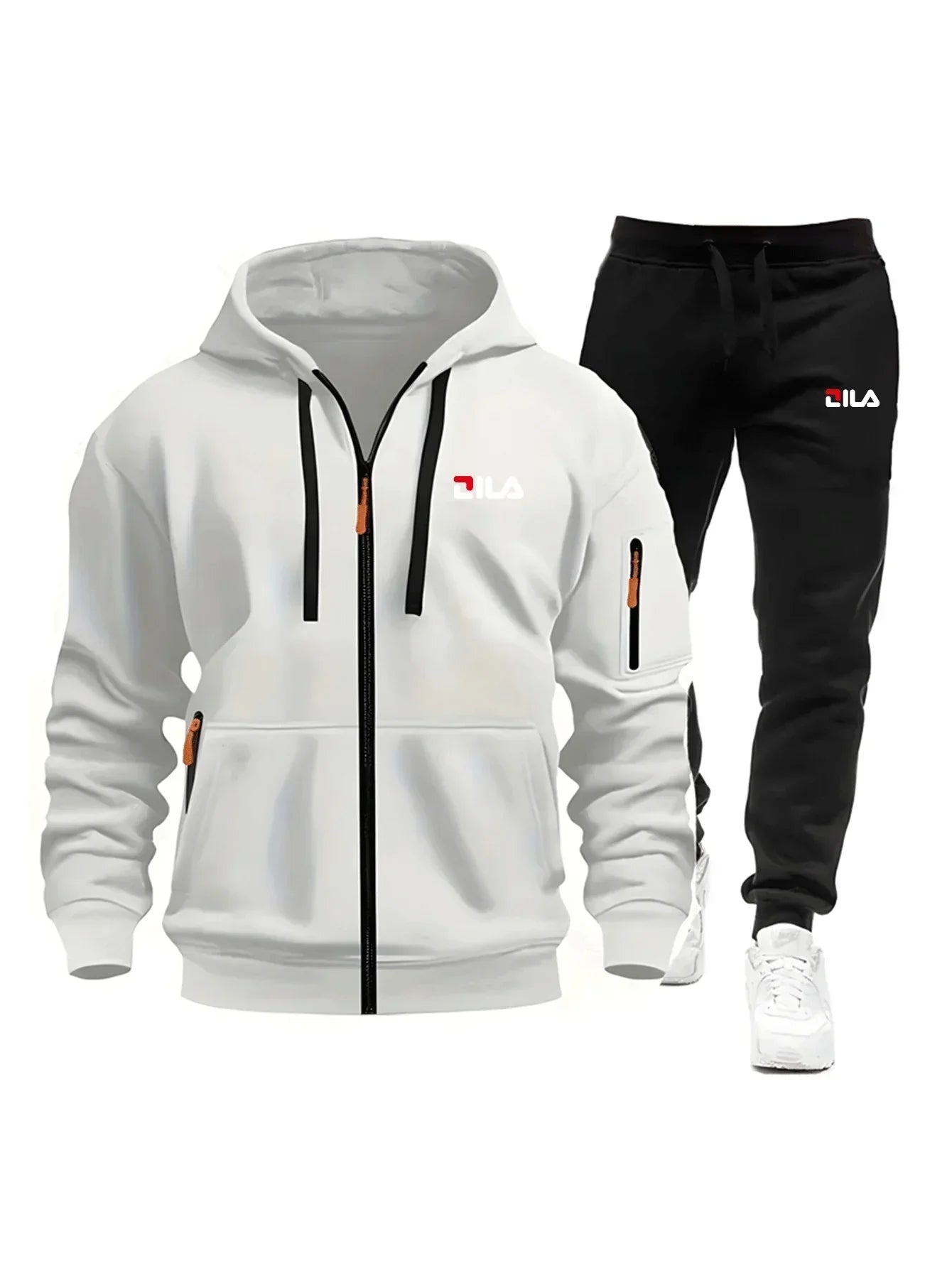 Men's Tracksuit Hoodies Pants Plus Size Autumn Winter Daily Casual Sporty Jogging Suit Fashion Sweatshirt Outfit Male Sports Set