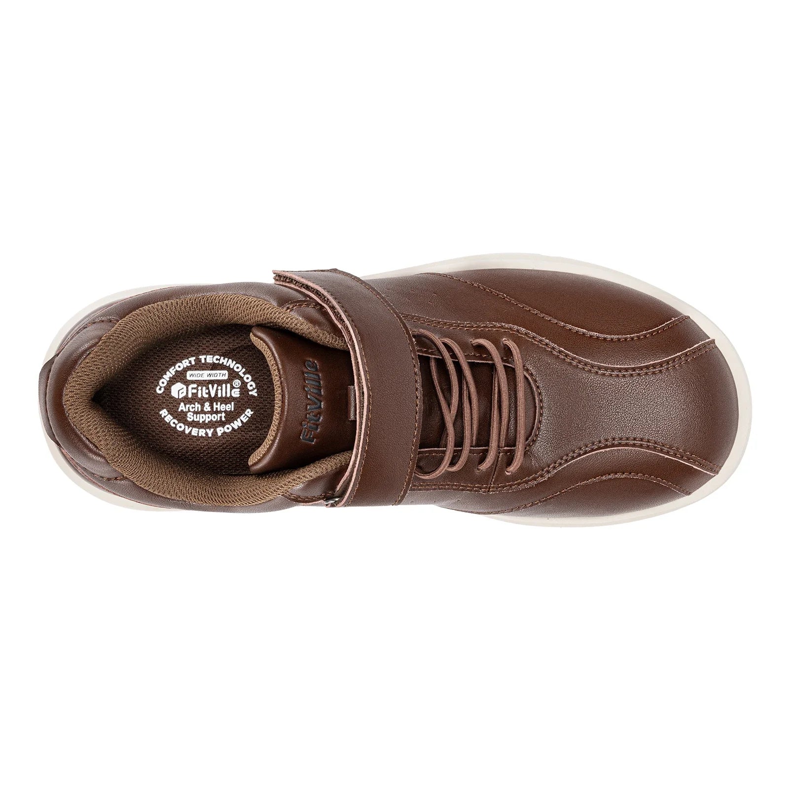 Men Wide Walking Shoes Casual Oxford Shoe Comfortable Lightweight Arch Support Non-Slip Leather Business Sneakers